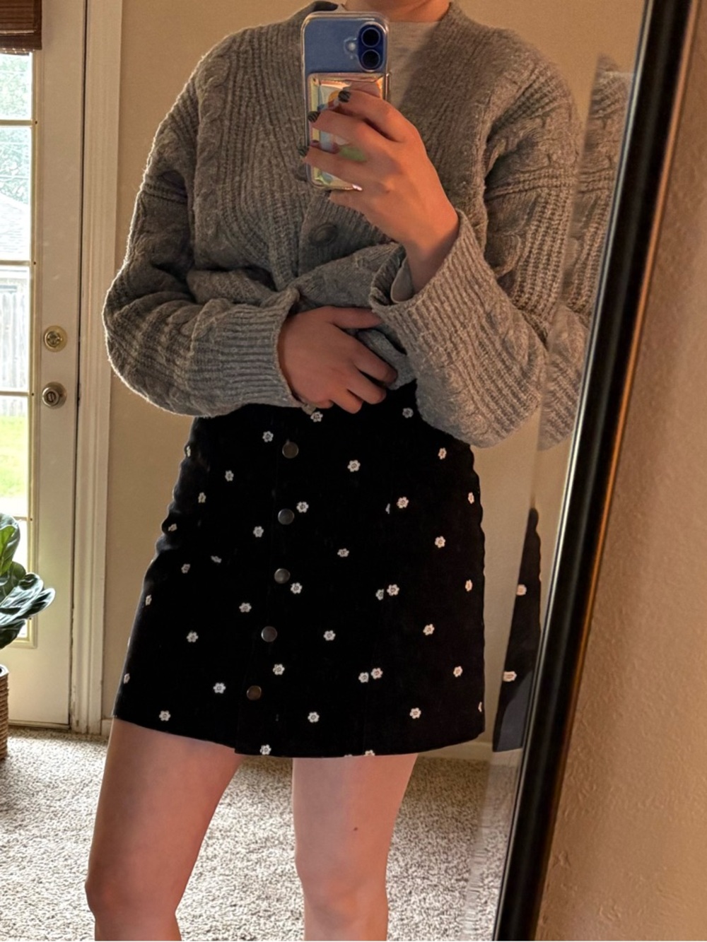 Floral mini skirt
